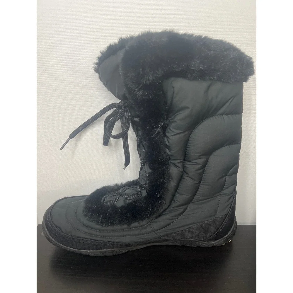 The North Face Nuptse Purna Boots Black‎ Goose Down Faux Fur Winter Snow Size 9
